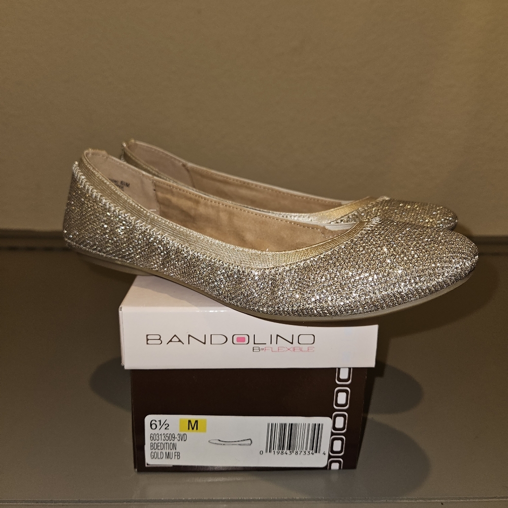 Bandolino Gold Ballet Flats